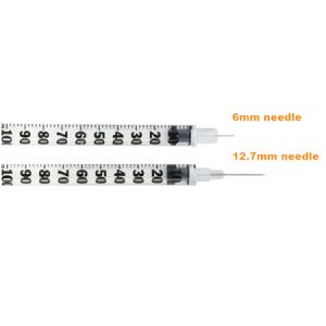 BD	324910	BD INSULIN SYRINGE WITH THE BD ULTRA-FINE™ 6MM NEEDLE 3/10 mL 6 mm (15/64”) x 31 G WITH HALF-UNIT SCALE, 5 x 100/case