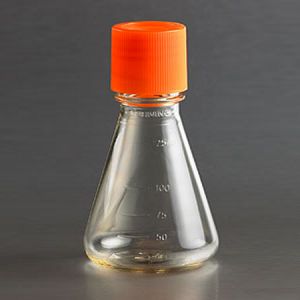 Corning 430421，125ml三角培养瓶，密封盖，刻度：25ml，瓶颈直径：26mm，1个/包，50包/箱