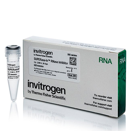 Invitrogen 	AM2694	SUPERase• In™ RNase Inhibitor (20 U/μL)	 2,500 units